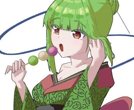 女の子を顔から全身まで1枚絵を描きます 顔から、全身まで対応した女の子のイラストを描かせて頂きます。 イメージ2