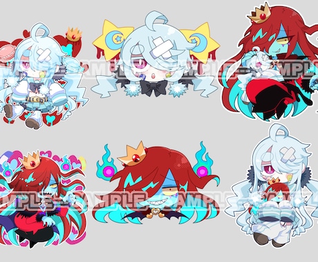 デフォルメが効いた絵柄で個性的なイラストを描きます 【短納期】一枚絵、キャラクターデザインなどを請け負います。 イメージ2