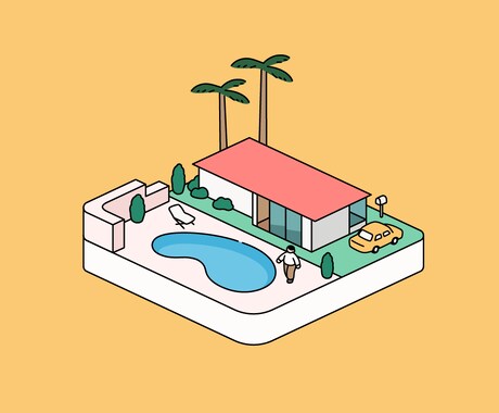 ポップなアイソメトリック風イラストを制作します 俯瞰イラストで個性を出したい方へ イメージ1