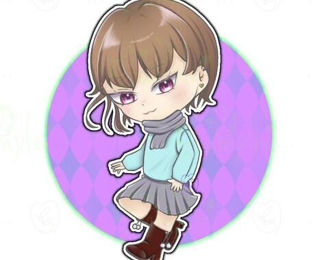 12月31日まで限定価格オリジナルアイコン描きます 自分だけのかわいいオリジナルキャラクターをアイコンに♪ イメージ2