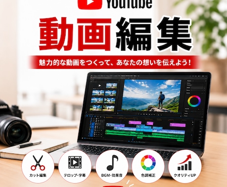 YouTube用の動画を編集します 面白く、テンポよくしたいなら、私にお任せください！ イメージ1