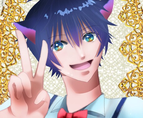 キュートなSNS用アイコン描きます パキッとしたアニメ塗りorキラキラしたくすみカラー塗り！ イメージ1