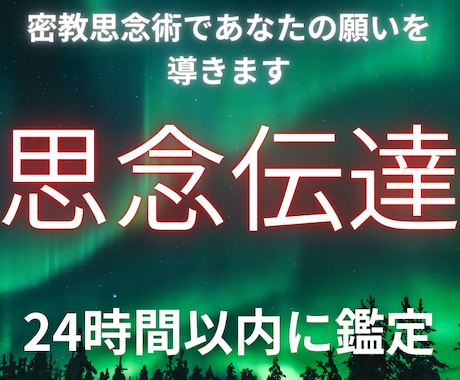 霊視/密教思念術であなたの願いを現実に導きます 24時間以内にあなたに届けます イメージ1