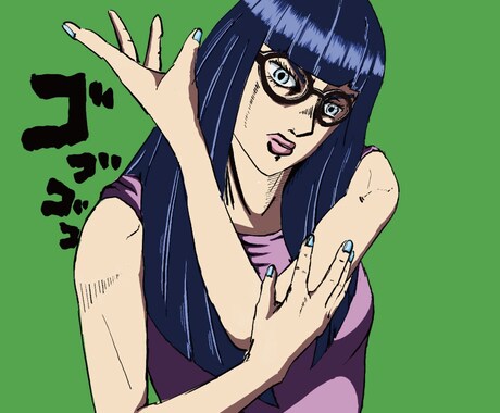 ジョジョ風インスタアイコン描きます 『あなたの人生を、「ジョジョ立ち」させよう。』 イメージ1
