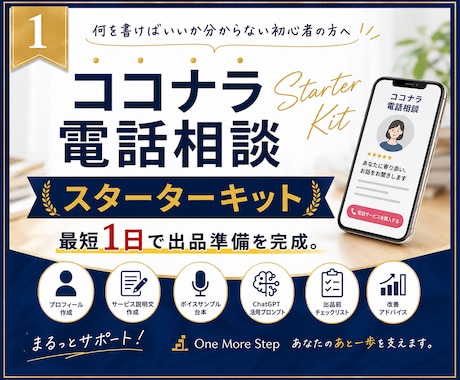 ココナラ電話相談の出品準備をサポートします すぐに完成！最短1日で電話待機ができる！ イメージ1