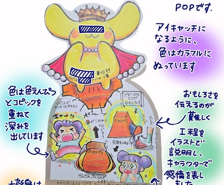 全国店舗採用✦現役プロが可愛い手書きＰＯＰ描きます 可愛いだけじゃない！スタッフの代わりに接客する手書きＰＯＰ イメージ2