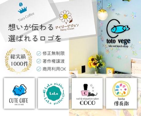 修正無制限☆目を惹く温かいロゴ作ります 福祉・美容・店舗 | 初めての方にも安心保証 イメージ2