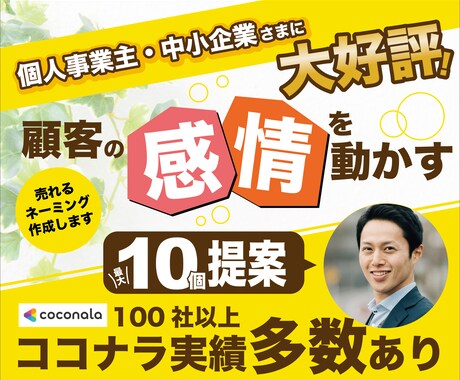 特別価格◆プロが効果的なネーミングを提案します 売れて人気が出るネーミングを最大10個提案可能 イメージ1