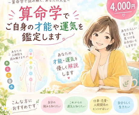 算命学でご自身の才能や運気を鑑定します イメージ1