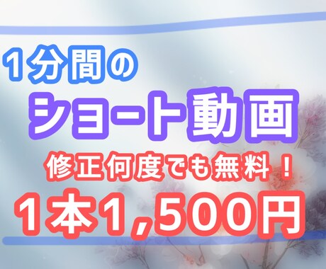 1分間のショート動画を2本作成します イメージ1