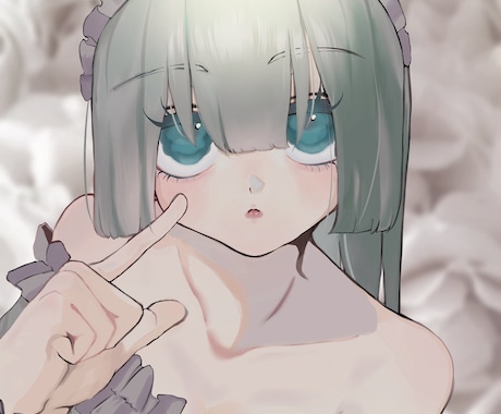 イラストアイコン描きます 女性キャラ限定です！透明感がある個性的な絵柄で描きます イメージ1