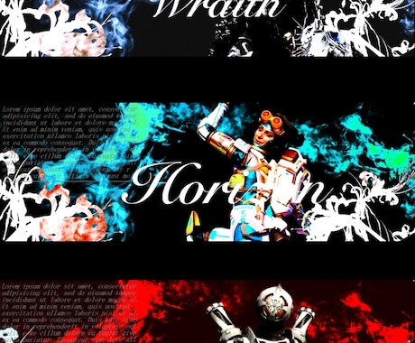 かっこいいSNSのヘッダー作成します ゲームのキャラでかっこいいヘッダー作成します( ˙꒳˙ ) イメージ1