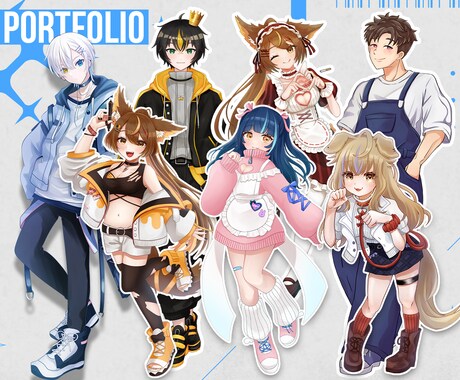 IRIAM向け立ち絵制作します IRIAM・Vtuberや配信者・ゲーム・TRPGなど！ イメージ2