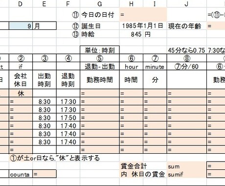 資料作りで便利なexcelの関数・機能を教えます イメージ1
