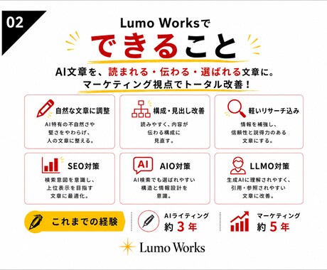 SEO・AIO・LLMO対応でリライトします AI生成記事の「薄さ」を解消！SEO/AIO対応 イメージ2