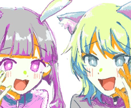 動画サムネ、snsのアイコンヘッダー等描きます 絵の雰囲気、詳しい指定等すべて寄り添います！【迅速な納品】 イメージ2