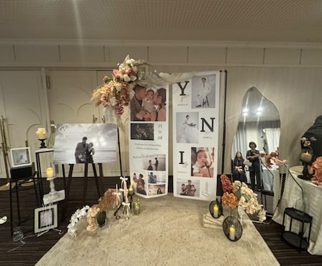 結婚式のタペストリーをデザイン、作成いたします ウェディングタペストリーを作成します。 イメージ2