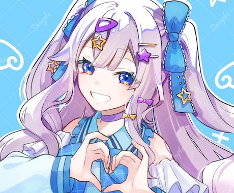 可愛い・かっこいいSNSアイコン描きます ぱっと目を引く色味で配信用サムネイルにも◎ イメージ2