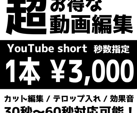 short動画作成します 【超お得！】安価で動画編集します！【short】 イメージ1