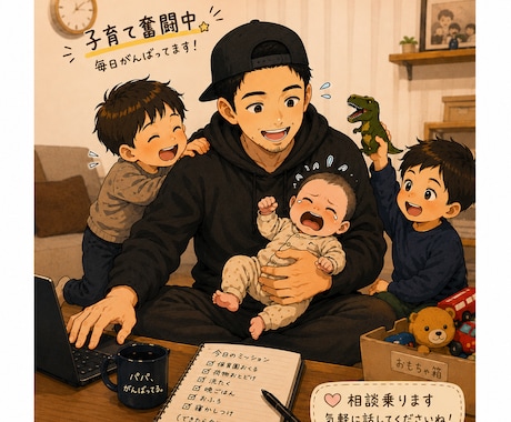 現役3児パパが子育て相談に乗ります 正解がないのが育児です！1人で抱えないで！ イメージ1