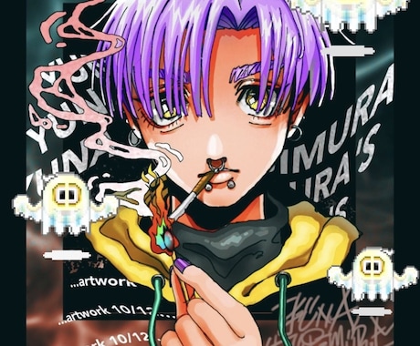 用途に合わせたイラストを描きます カッコいいエモいイラストいかがでしょうか？ イメージ2