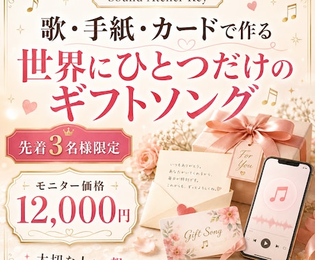 歌・手紙・カードでギフトソングを作ります イメージ1