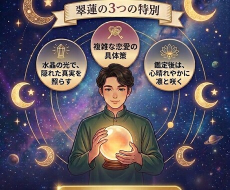 お悩みを親身に占います お金、人間関係、恋愛の悩みなど親身にお聞きし占います。 イメージ1