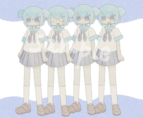 キャラデザからご相談可！水彩風立ち絵制作します TRPGなどに！水彩特有の柔らかな雰囲気が特徴です！ イメージ2