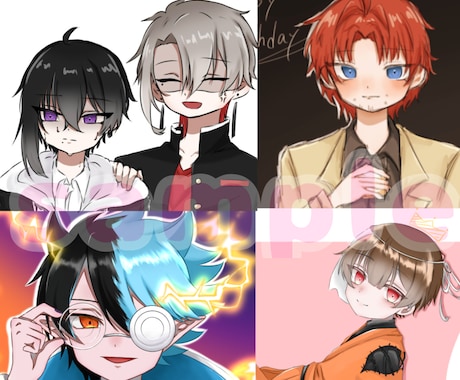 ご希望のイラストお描きします SNS用アイコン、立ち絵、一枚絵など イメージ1