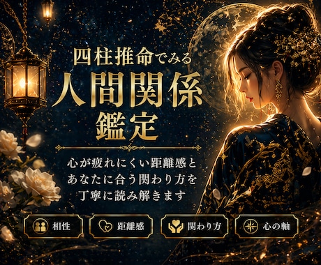 人間関係を四柱推命で丁寧に読み解きます 距離感や関わり方をやさしく整える視点をお届けします イメージ1
