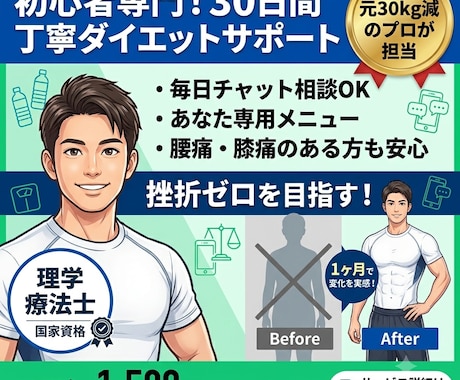 30日間丁寧にあなたのダイエットをサポートします イメージ1