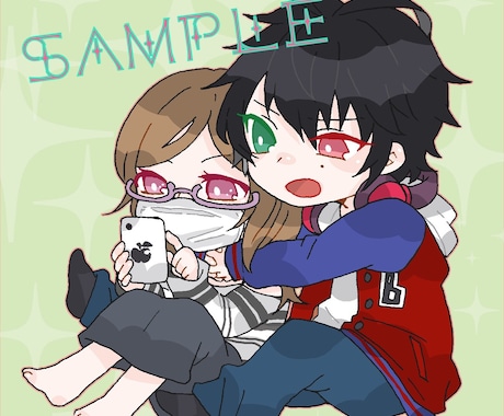 可愛いアイコン、ヘッダー描きます 大好きなあのキャラと一緒に居たいあなたに！ イメージ2
