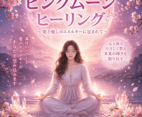 ピンクムーンを記念した癒しをお届けします 満月のヒーリングです。身体の不調などお悩みはありませんか？ イメージ1