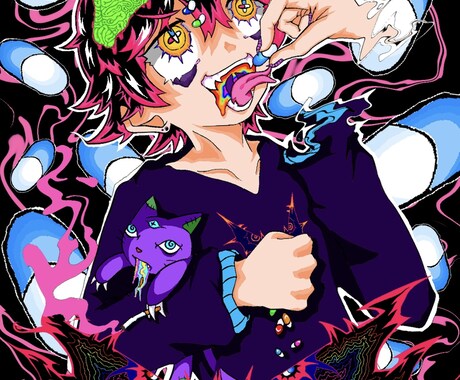 サイケデリックでバチイケなイラストを描きます ここにしかない世界観へようこそ！！ イメージ2