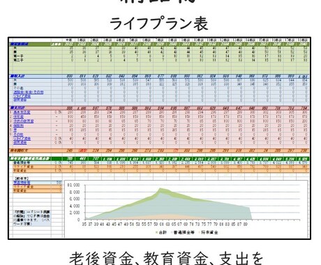 あなたのライププランをエクセルでご提供いたします あなたの将来必要なお金を見える化しませんか？ イメージ2