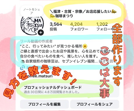 30日間インスタ運用代行いたします オーダーメイドでアカウントの雰囲気をしっかり作りましょう！ イメージ2