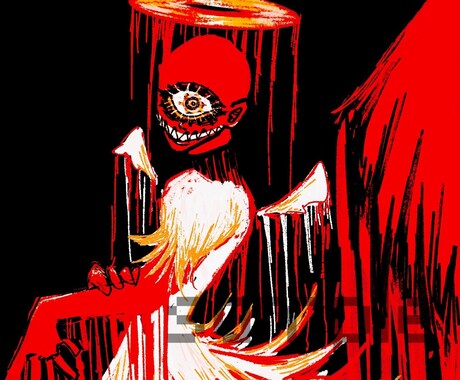 世界観際立つ狂気ダーク系イラスト描きます 周りと被らない、個性が光るSNSアイコン描きます イメージ2
