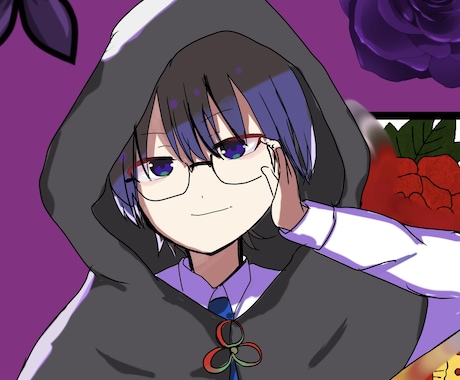 アイコンサイズの人物イラストを制作します