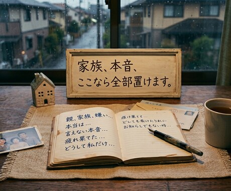 親や家族への本音を吐く場所※綺麗事なしで聴きます 親や家族への本音を綺麗事なしでしっかり聴きます。 イメージ1