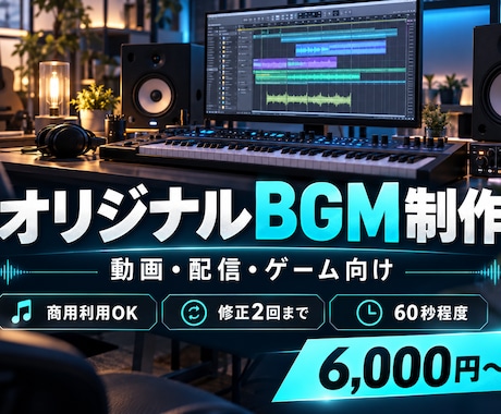 6,000円からオリジナルBGMを丁寧に制作します イメージ1