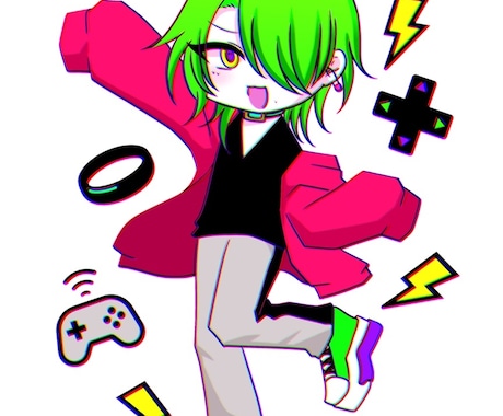 ポップで可愛いデフォルメイラスト描きます アクキーやアクスタ等にオススメ！アイコンや動画用にも！ イメージ2