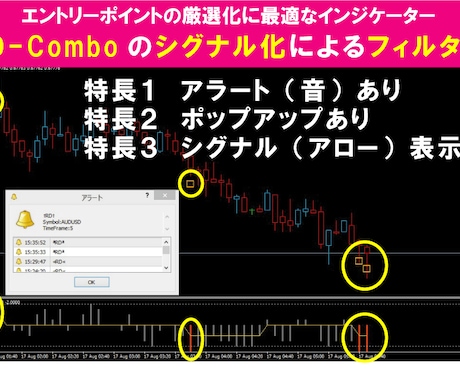 バイナリーオプションの逆張りフィルター提供します 逆張りエントリーの強い味方RDコンボのシグナル化したツール イメージ2