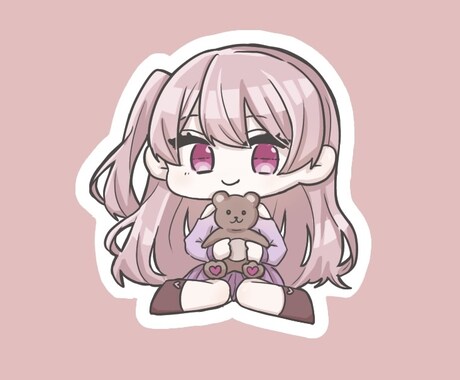 全身OK！デフォルメで可愛いイラストお描きします ！SNSアイコン、動画のサムネ、ブログの挿絵などに！ イメージ2