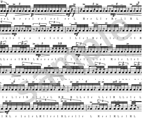 プロがお好きな楽曲のドラム譜面作ります ドラムのみの音源も無料でお渡し イメージ2