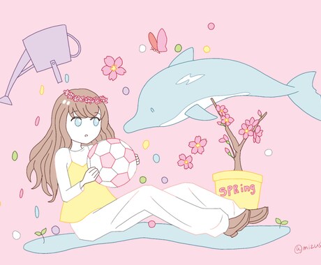 SNSのアイコン・オリキャラのFAなど描きます シンプルかわいいタッチがお好みの方へ イメージ2