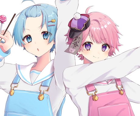 歌ってみた・MVのサムネや立ち絵イラストを描きます 映えるイラストをお届けします。お気軽にご相談ください！ イメージ2