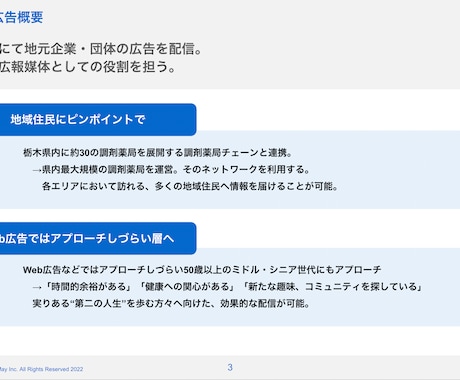 栃木県の調剤薬局で広告配信できます 地域密着でミドル・シニア層にリーチが可能な広告枠 イメージ2