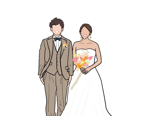 結婚式からインテリアまで使えるイラストを描きます イメージ1