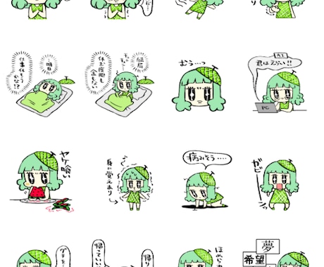 オリジナルキャラクターのLINEスタンプ作画します イメージ1