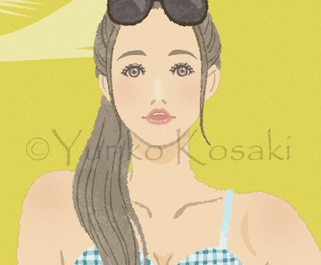 マット感のあるお洒落イラストを描きます ドライブラシタッチの大人可愛い女性アイコンを求めている方へ イメージ2